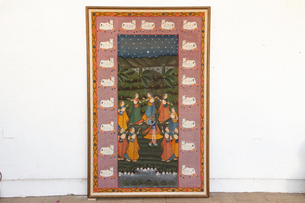 Large Indian Divine Art, Krishna's Cosmic Dance (Trade)
