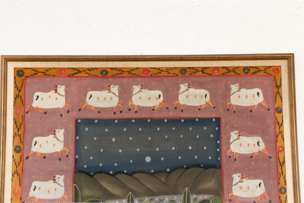 Large Indian Divine Art, Krishna's Cosmic Dance (Trade)