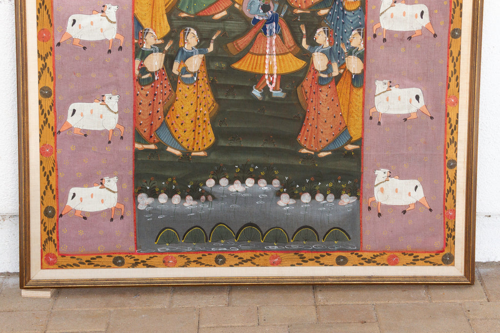 Large Indian Divine Art, Krishna's Cosmic Dance (Trade)