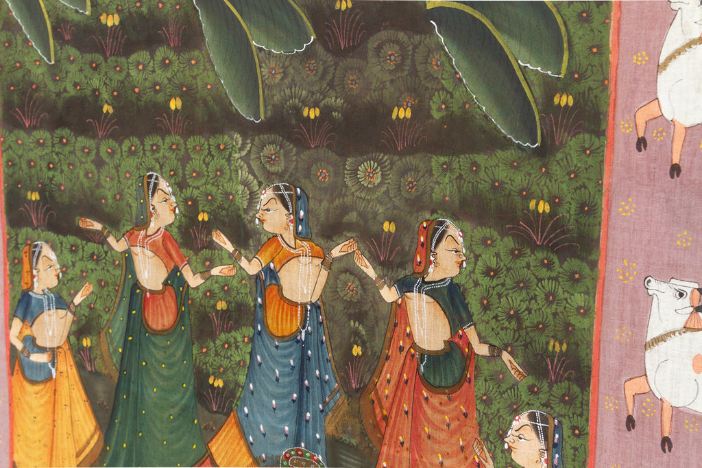 Large Indian Divine Art, Krishna's Cosmic Dance (Trade)