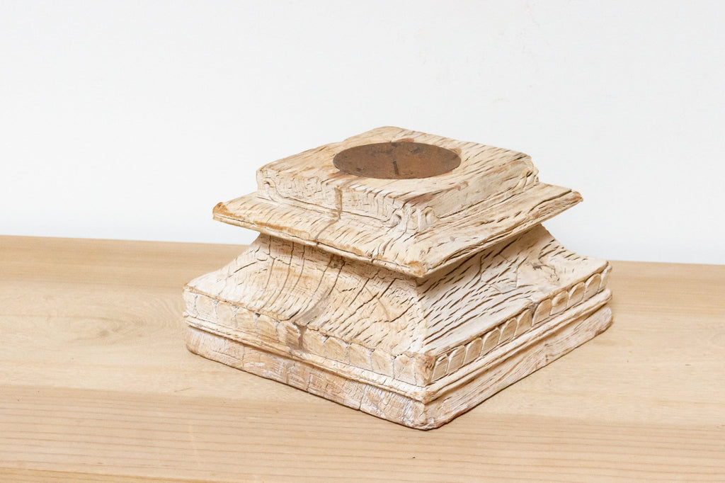 Freya Decorative Wood Candle Holder (Trade)