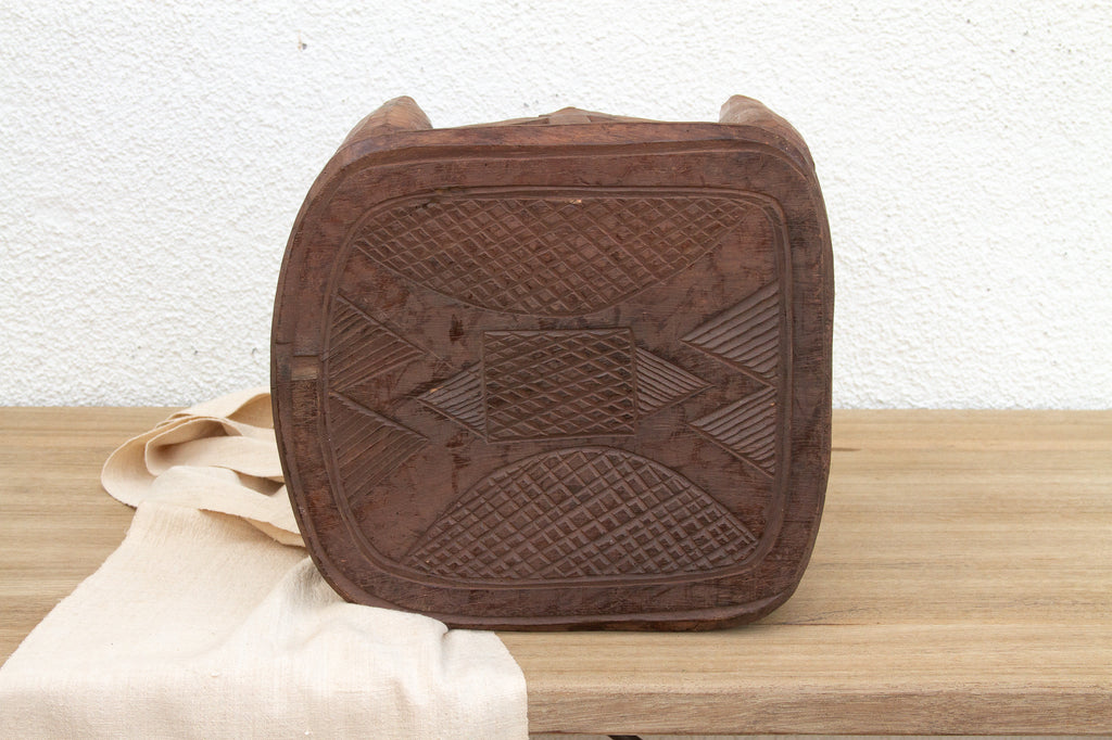 Nupe Carved Stool Unique Plant Stand