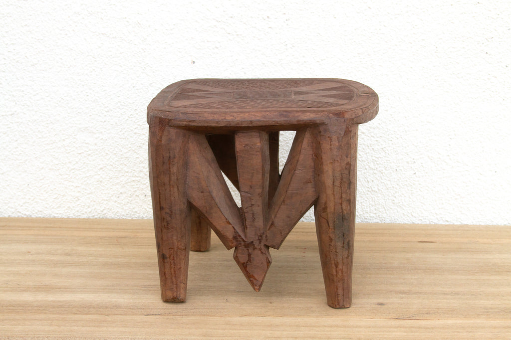 Nupe Carved Stool Unique Plant Stand