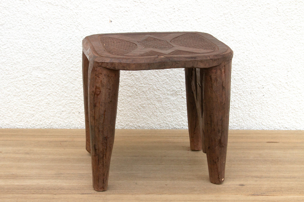 Nupe Carved Stool Unique Plant Stand