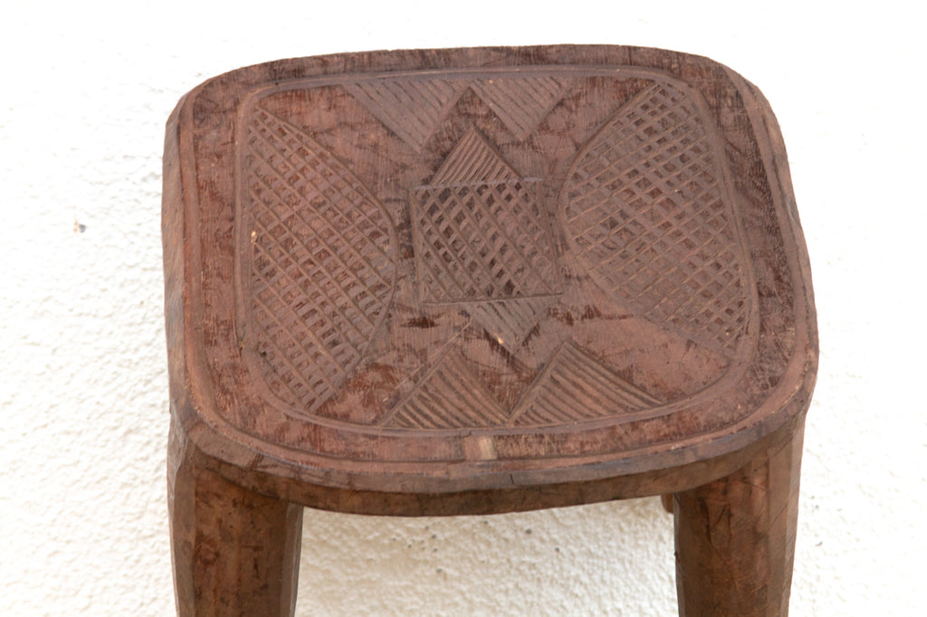 Nupe Carved Stool Unique Plant Stand