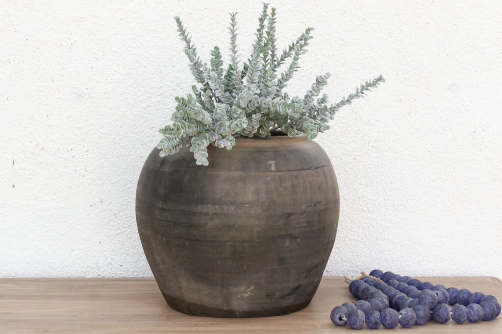 Weathered Faded Ash Clay Jar