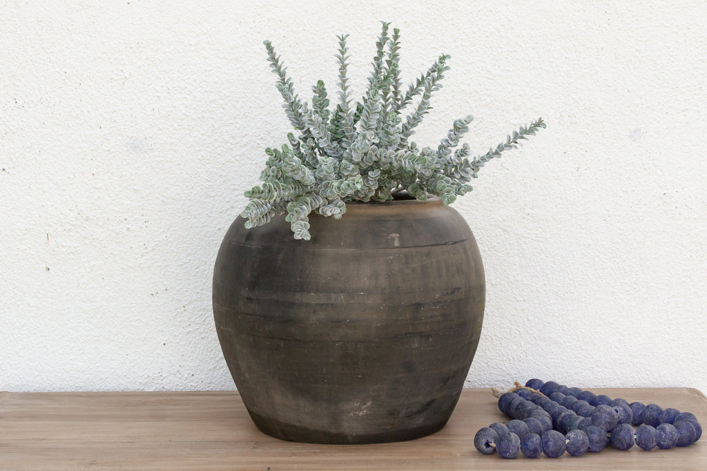 Weathered Faded Ash Clay Jar