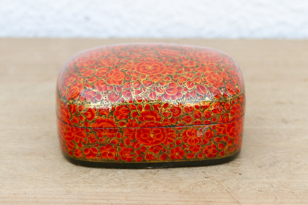 Small Hand-Painted Kashmiri Floral Box