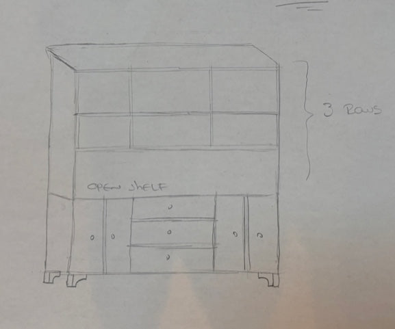 Custom Large 2-piece Display Cabinet