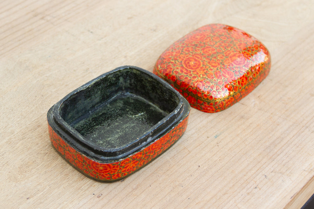Small Hand-Painted Kashmiri Floral Box