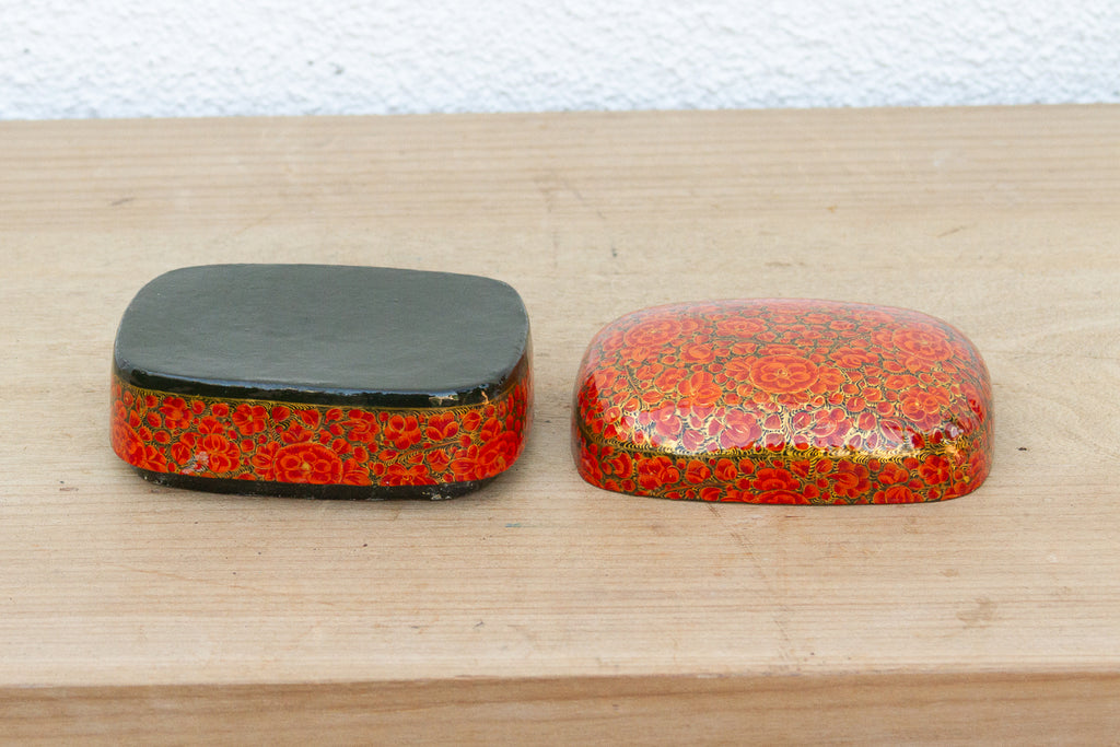 Small Hand-Painted Kashmiri Floral Box