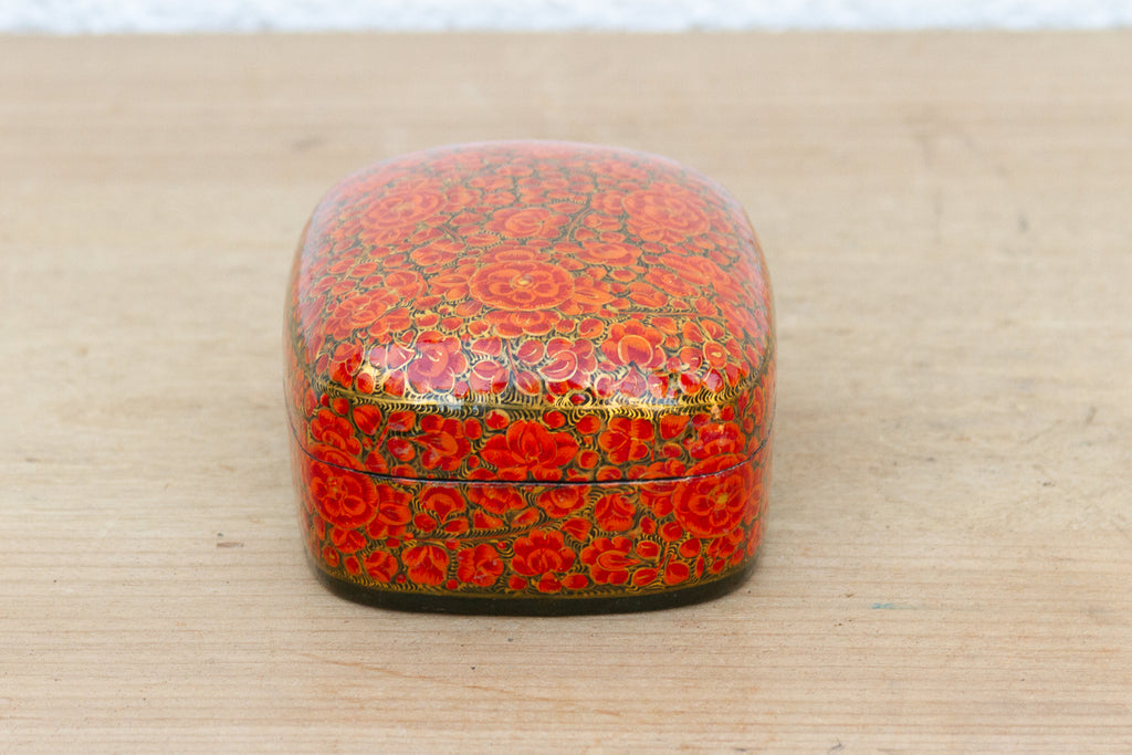 Small Hand-Painted Kashmiri Floral Box