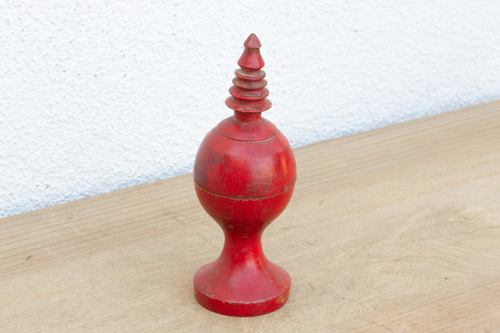 Vintage Red Indian Finial Box (Trade)