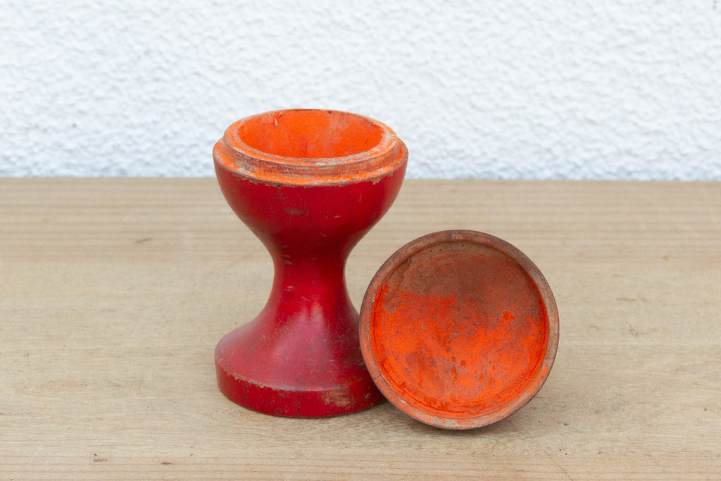 Vintage Red Indian Finial Box (Trade)