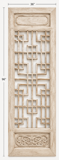 Custom Large Lattice Caved QIng Wooden Panels