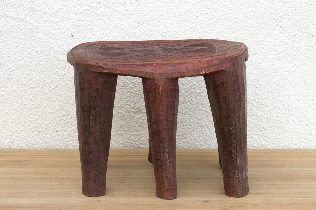 Nile Heritage Carved Nupe Stool