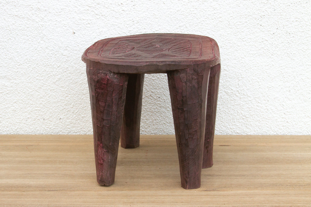 Nile Heritage Carved Nupe Stool