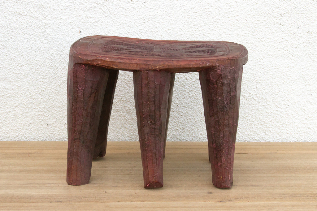 Nile Heritage Carved Nupe Stool