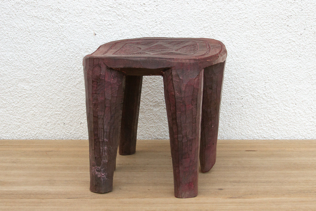 Nile Heritage Carved Nupe Stool