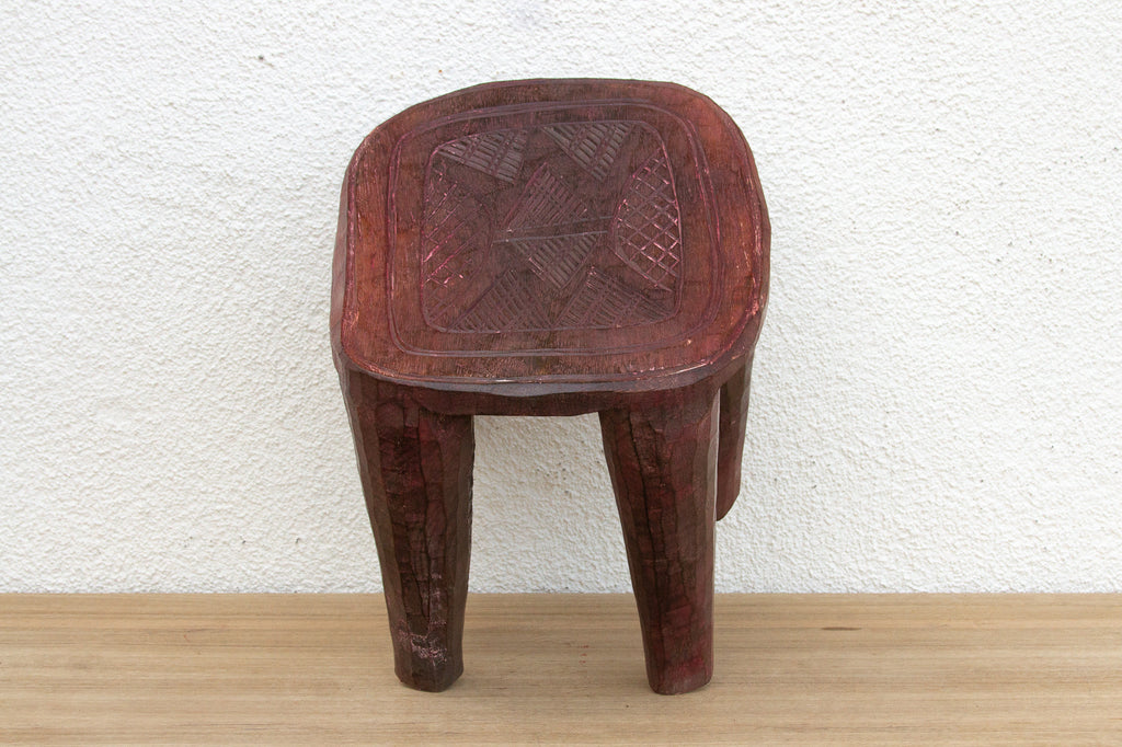 Nile Heritage Carved Nupe Stool
