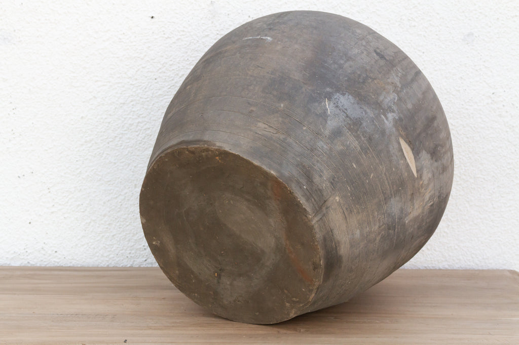 Large Vintage Timeworn Clay Vase