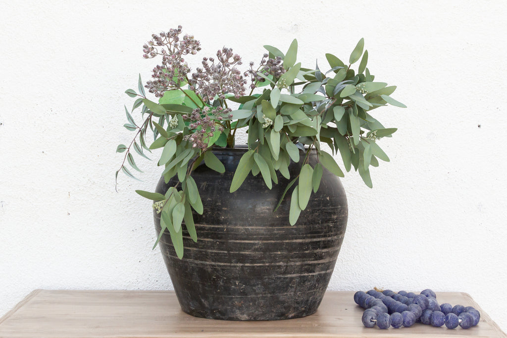 Blackened Earth Clay Urn