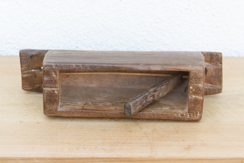 Antique Carved Wood Water Buffalo Bell