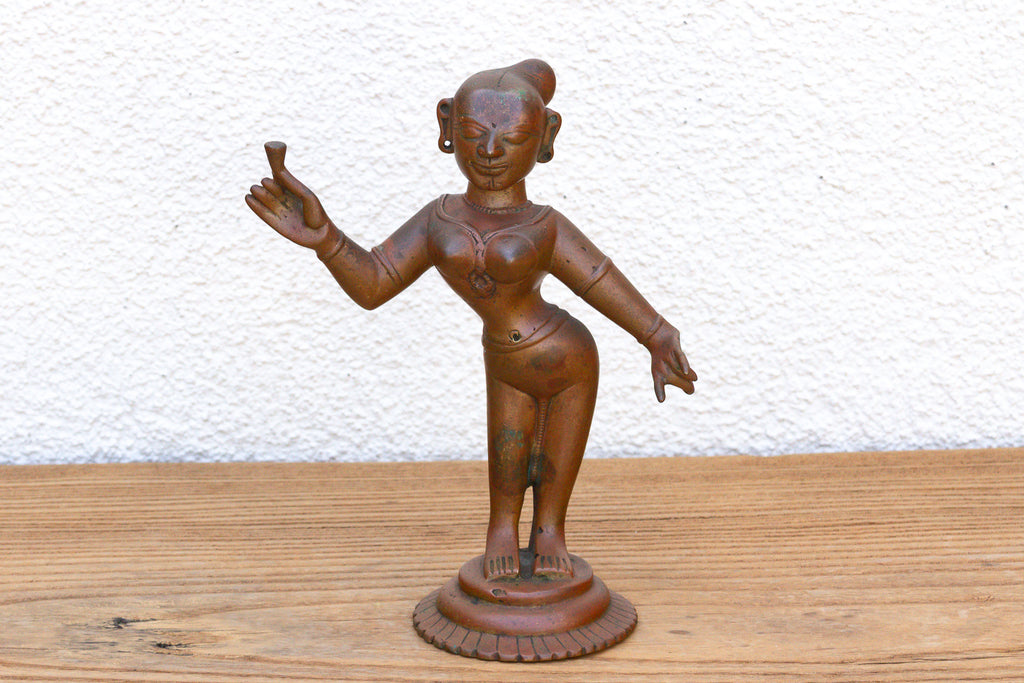 Antique Indian Bronze Devadhashi Icon