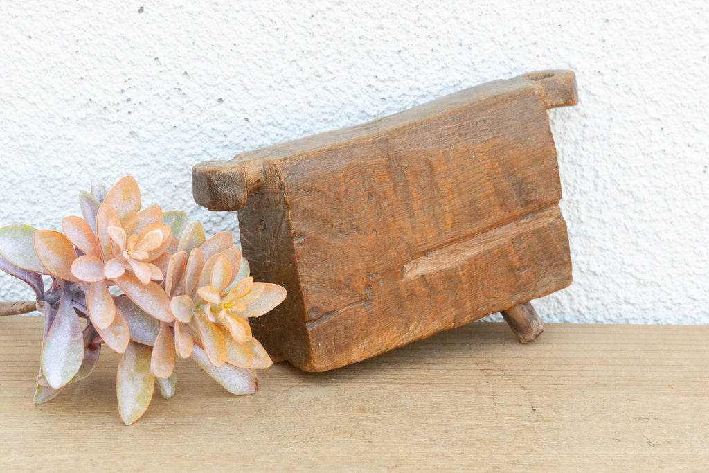 Rustic Handcarved Wooden Livestock Bell