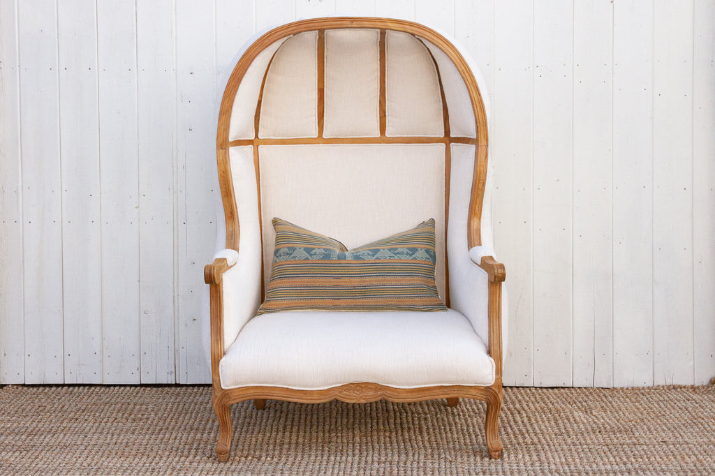 Oversize Bleached White Canopy Club Chair– DE-COR Globally