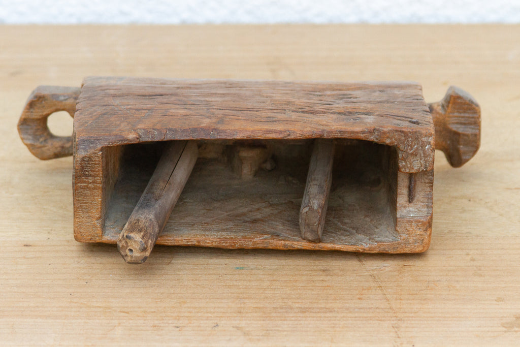 Rustic Handcarved Wooden Livestock Bell