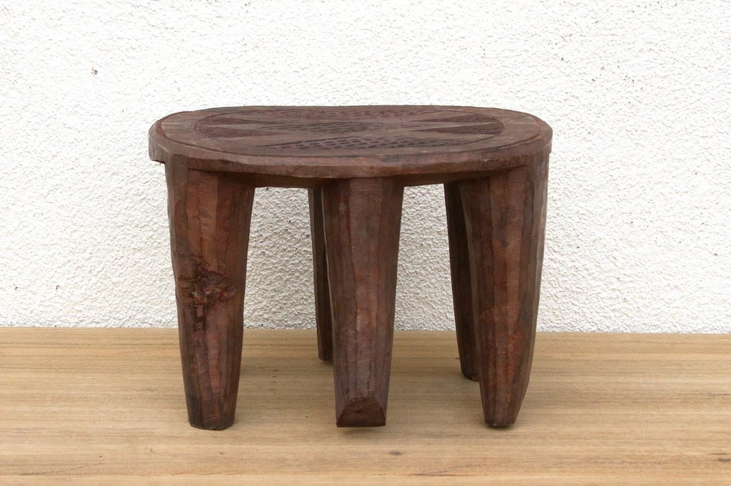 Small Carved Bida African Stool