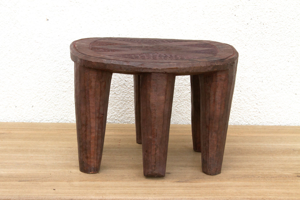 Small Carved Bida African Stool