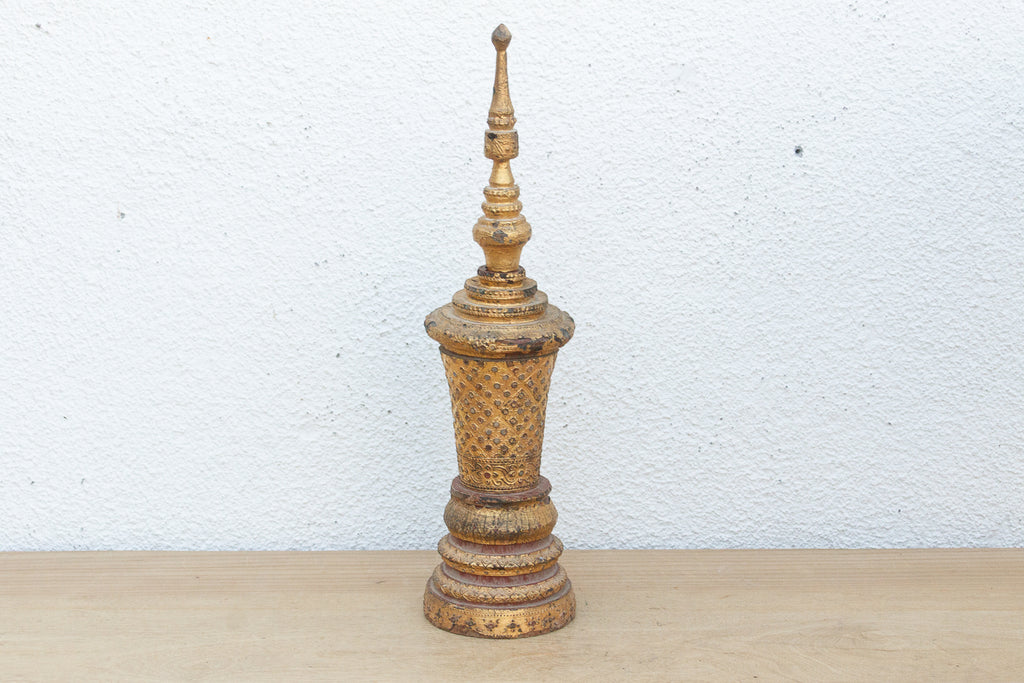 Antique Burmese Giltwood Finial