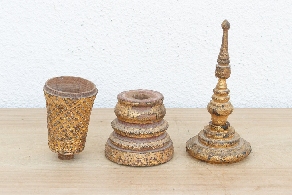 Antique Burmese Giltwood Finial