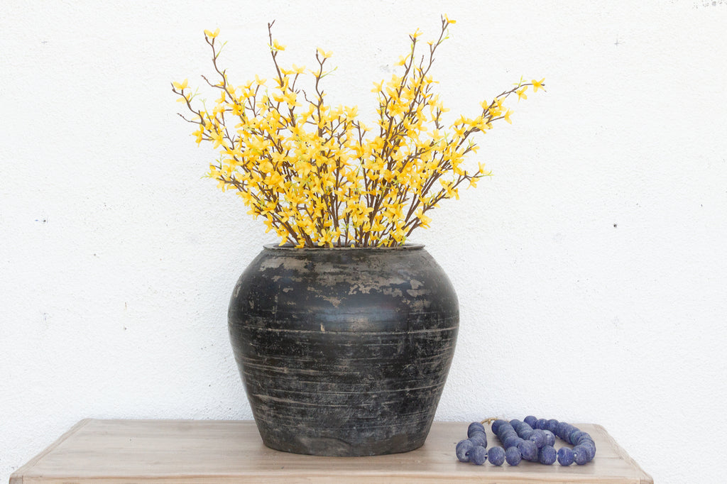 Coal Ember Earthenware Vase