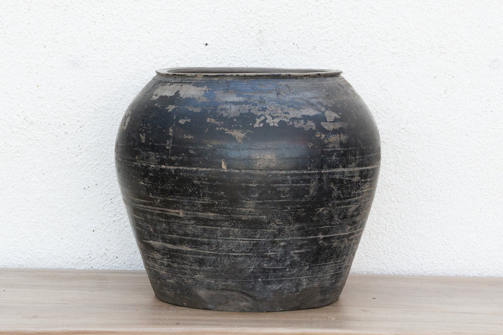 Coal Ember Earthenware Vase