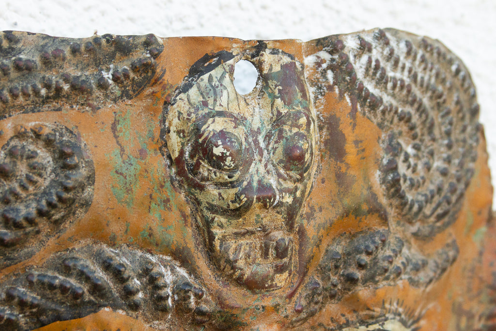 Vintage Mexican Folk Art Painted Mask