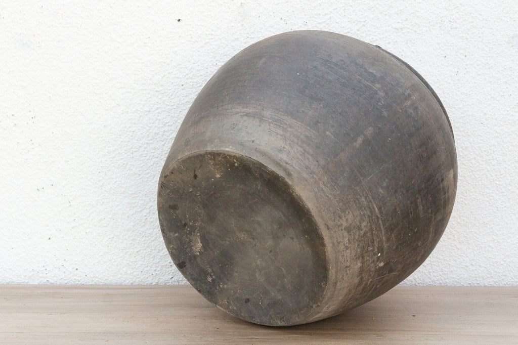 Vintage Moss Charcoal Clay Pot