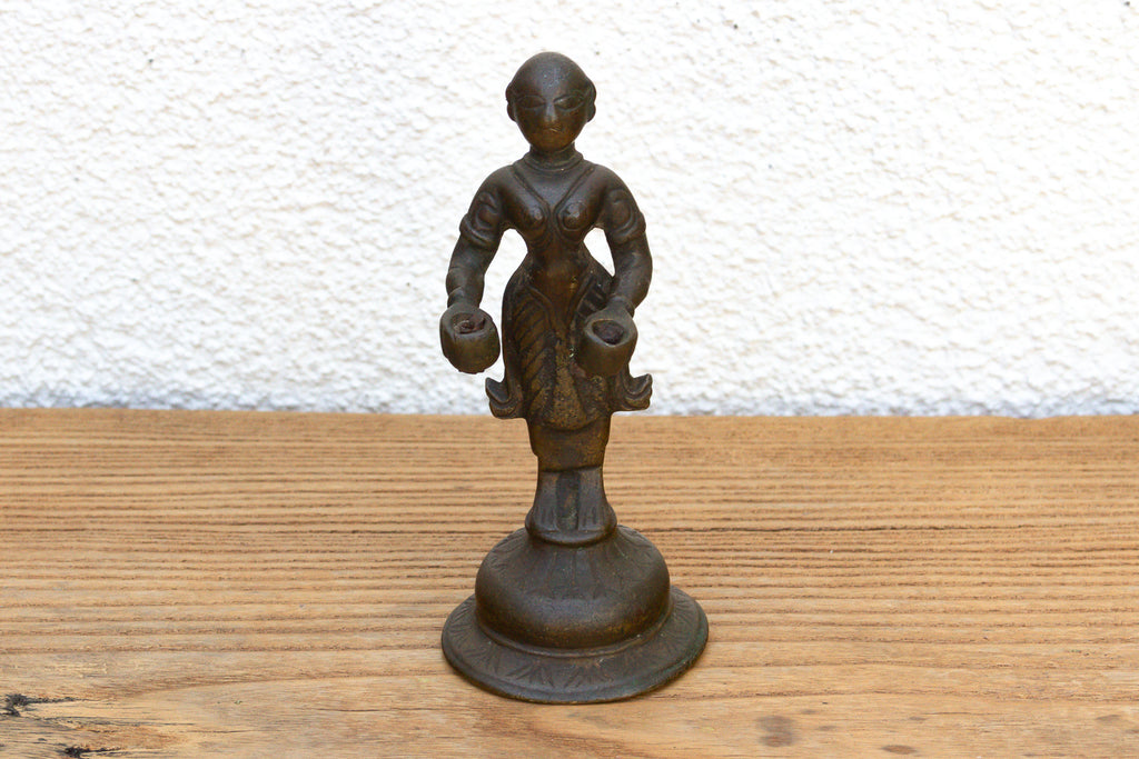 Rare Indian Bronze Deepalakshmi