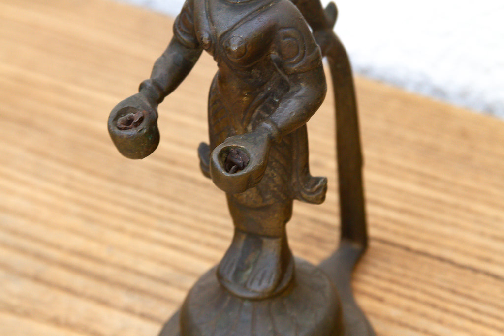 Rare Indian Bronze Deepalakshmi
