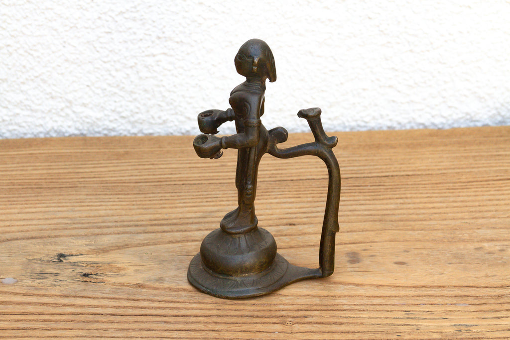 Rare Indian Bronze Deepalakshmi