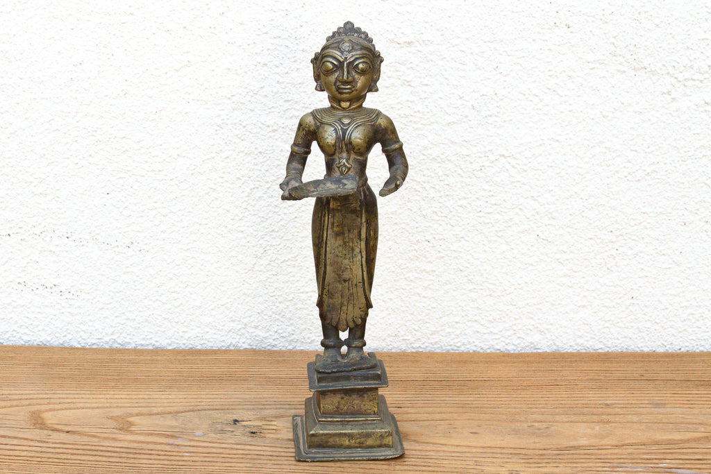 Tall Indian Lost-Wax Pavai Temple Icon