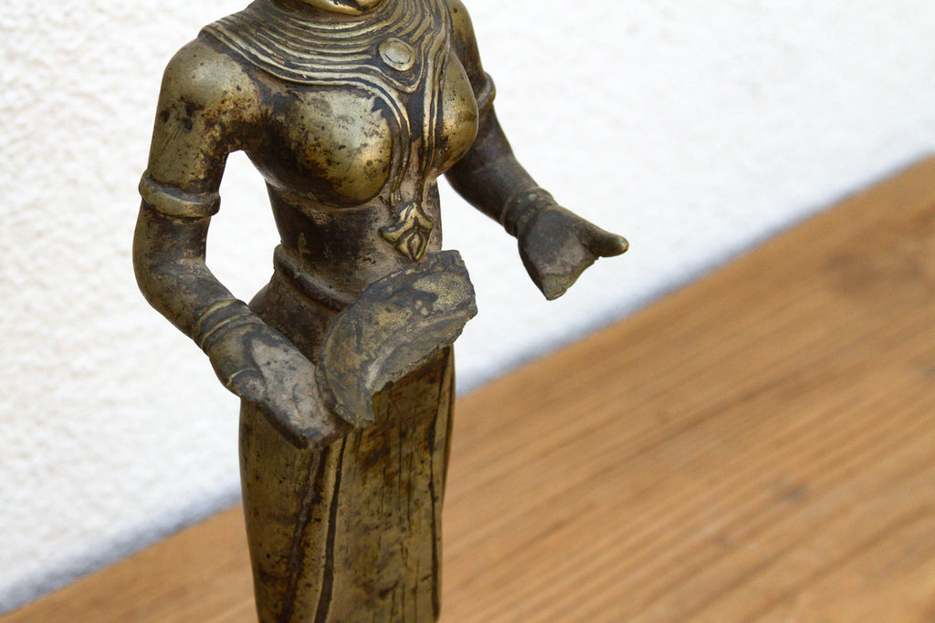 Tall Indian Lost-Wax Pavai Temple Icon