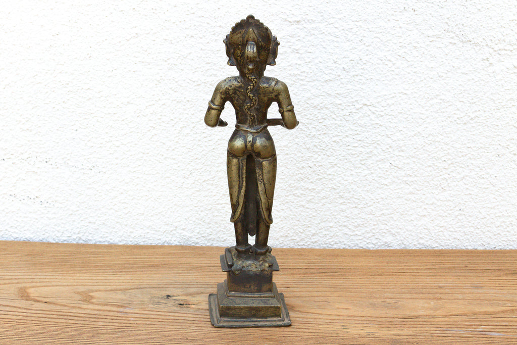 Tall Indian Lost-Wax Pavai Temple Icon