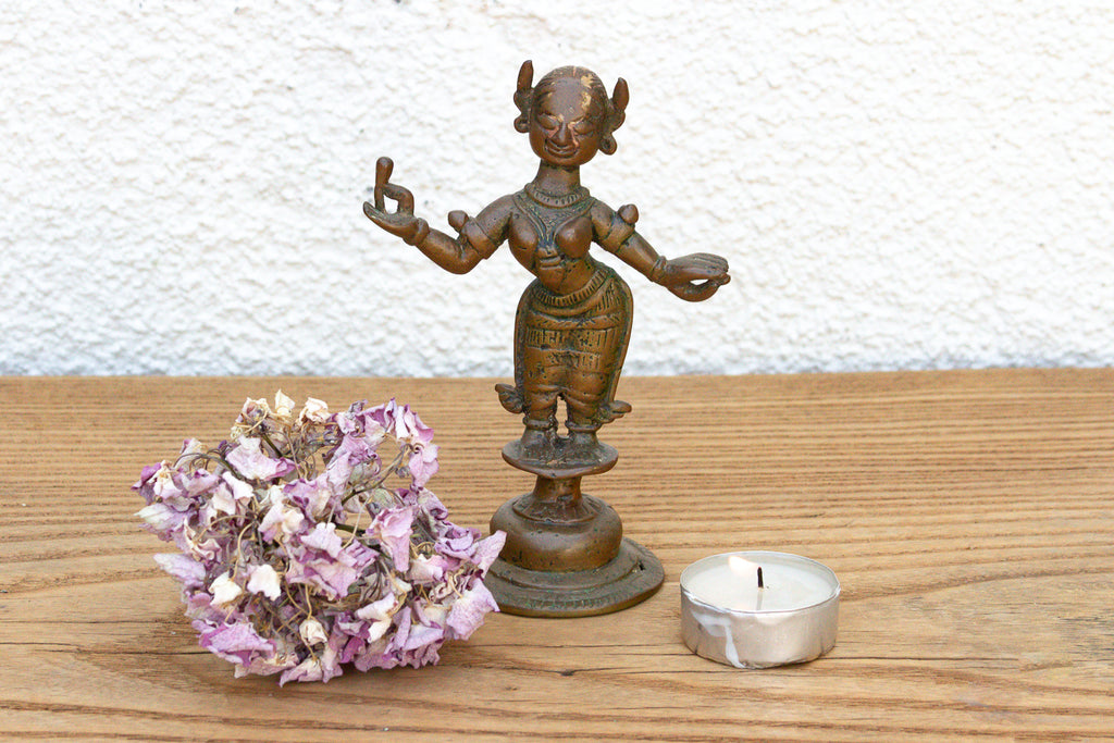 19th Century Ritual Bronze Miniature Apsara