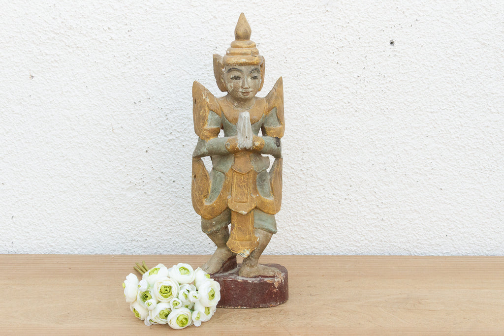 Antique Burmese Celestial Attendant Figure (Trade)
