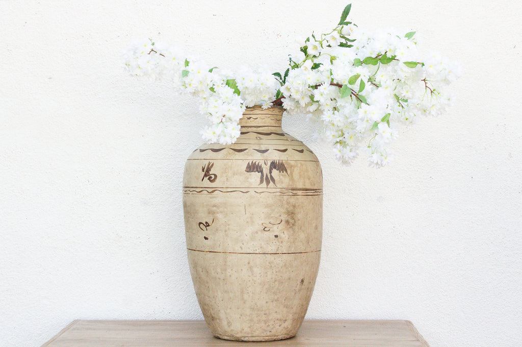 Antique Painted Stoneware Cizhou Jar