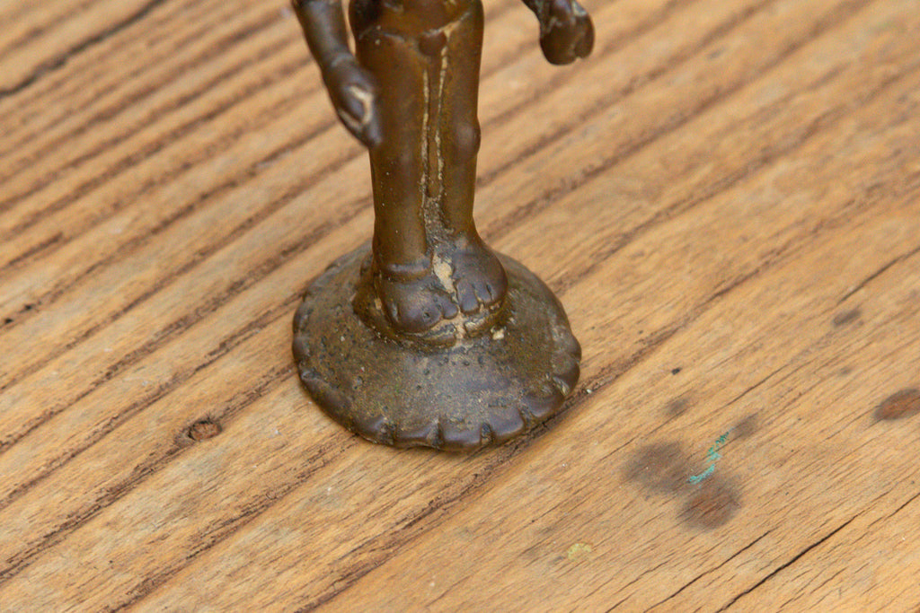 Indian Patinated Bronze Miniature Devotional Figure (Trade)