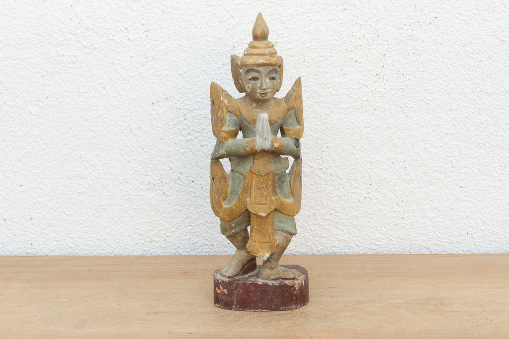 Antique Burmese Celestial Attendant Figure (Trade)